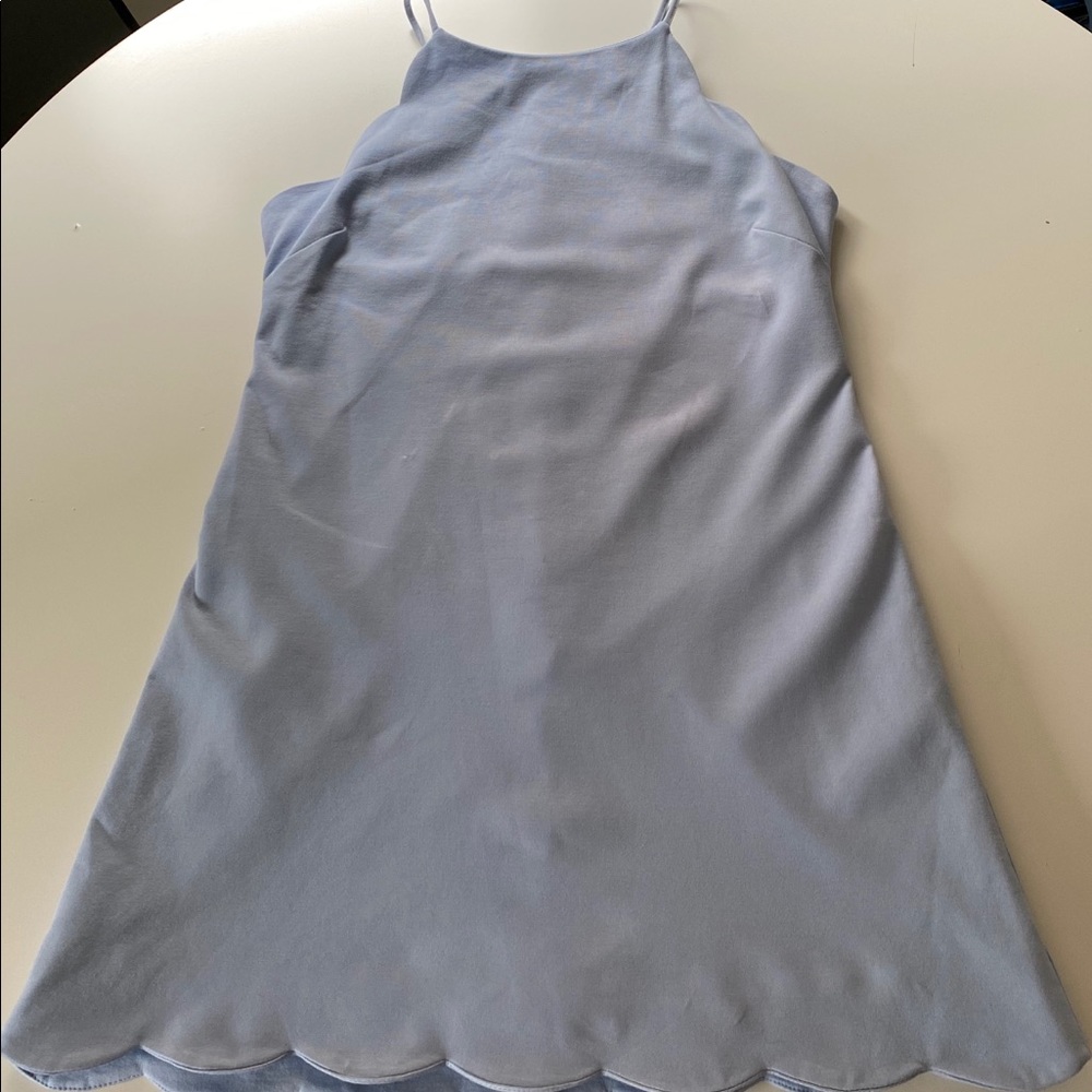Blue scalloped dress